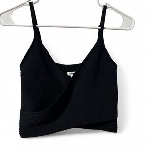 Black Ribbed Women's Top